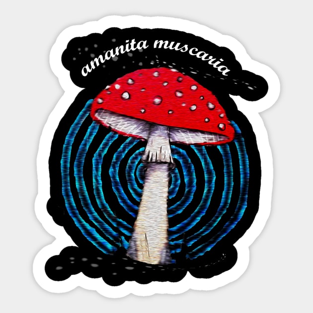 Amanita Muscaria Mushroom Sticker by Forest Kingdom